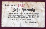 Germania notgeld 10 pfennig 1920 BELZIG shopping cooperative colonial merchants