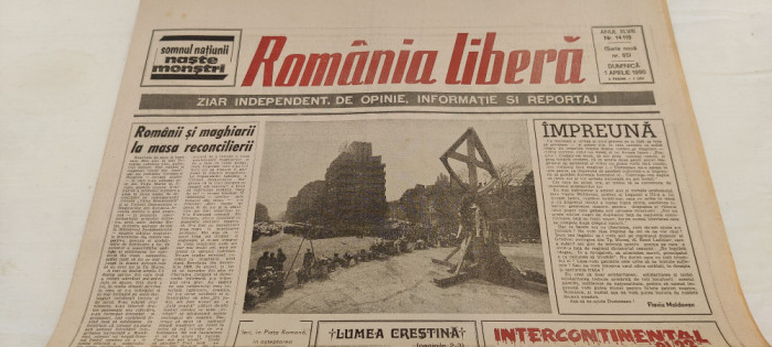Rom&acirc;nia Liberă (1 aprilie 1990) serie nouă nr. 85