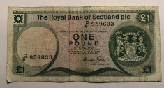 Scotia 1 lira pound 1986 Edinburgh Castle foto