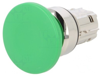 Comutator cu Apăsare 22mm Verde foto