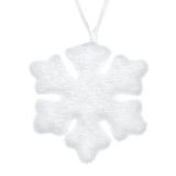 Ornament Brad Crăciun, Fulg, Spumă, Alb, 10cm, Oem