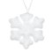 Ornament Brad Crăciun, Fulg, Spumă, Alb, 10cm