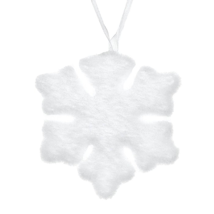 Ornament Brad Crăciun, Fulg, Spumă, Alb, 10cm