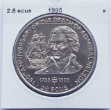 2911 Gibraltar 2.8 ECUs 1995 Elizabeth II (Nelson and HMS Victory) km 494, Europa