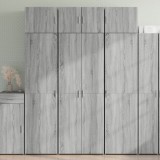 Dulap de depozitare, sonoma gri, 70x42,5x225, lemn prelucrat