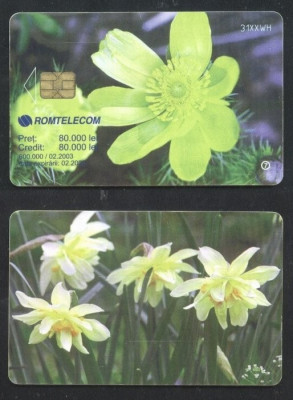 Romania 2003 Telephone card Flowers Rom 179 CT.054 foto