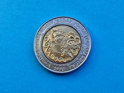 500 Lire 1992 San Marino-AUNC-UNC-RAR foto