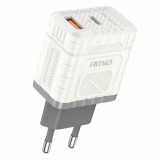 Incarcator retea Amio cu 2 porturi USB-A si USB-C 30W Quick Charge tehnologie GaN 230V Garage AutoRide