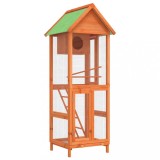 Cumpara ieftin Colivie Pasari Lemn Pin Masiv Maro 60x58.5x160cm Exterior Interior, Cuib, Scara, Acoperis Impermeabil