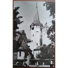 Carte postala, biserica din Sibiu, perioada interbelica
