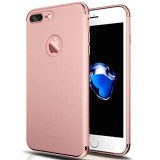 Husa iPhone 7 Plus 3 in 1 Rose Gold, Protectie Completa, Anti-Zgarieturi, Usoara, Subtire