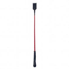 Cravasa Devil Sticks Slapper Crop din Piele Naturala, Rosu/Negru, 72 cm