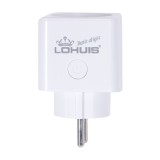 Priza smart / inteligenta Lohuis, Wi-Fi, 10/16A, 3680W, contor de energie, contact de protectie, alba