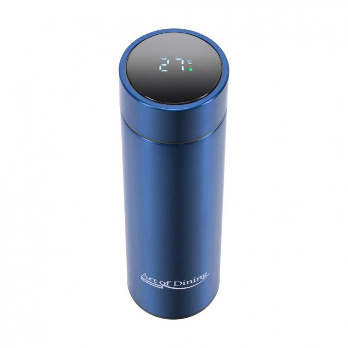 TERMOS INOX 450ML,IND.LED.TEMP ALBASTRU