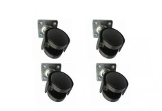 Rotila plastic D50 mm H65 mm mobilier set de 4 bucati foto