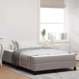 Cumpara ieftin Pat cu arcuri cu saltea Gri taupe 120 x 200 cm țesătură