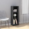 Gossi biblioteca/separator camera, gri, 36x33x110 cm, lemn masiv pin