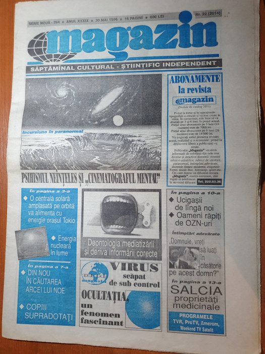 ziarul magazin 30 mai 1996