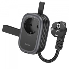 Prelungitor HOCO NS6, 12W, 2.4A, 2 x USB-A - 1 x USB-C - 1 x Schuko, Negru