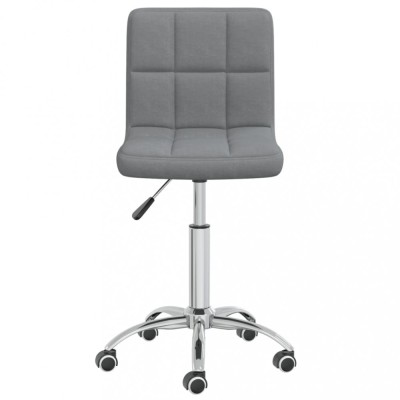 vidaXL Scaun de bucătărie pivotant, gri deschis, material textil foto