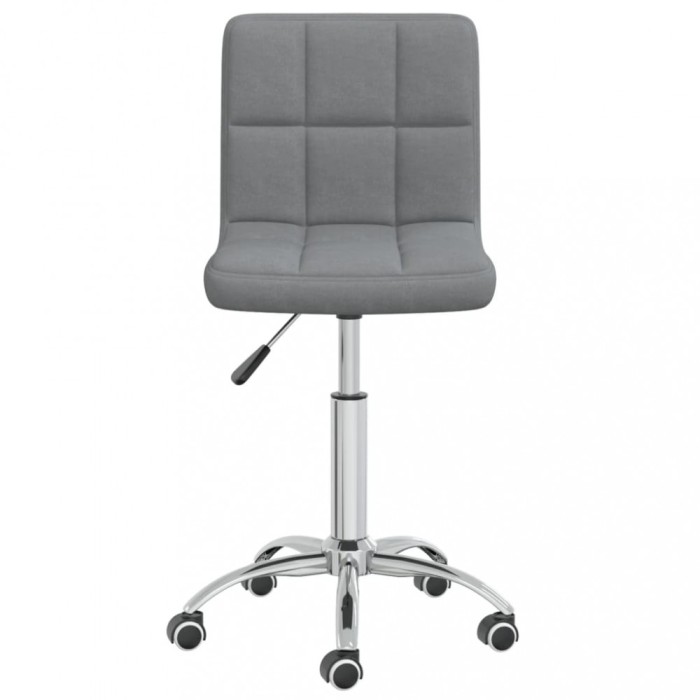 vidaXL Scaun de bucătărie pivotant, gri deschis, material textil