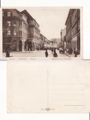 Brasov -Hotel Coroana, Krone, Korona- animata, rara foto