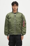 Alpha Industries geacă bomber MA-1 CS barbati, culoarea verde, de tranzitie, oversize, 136136
