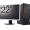 Pachet Second Hand Calculator LENOVO M710T Tower, Intel Core i3-6100 3.70GHz, 8GB DDR4, 256GB SSD, DVD-ROM + Monitor 22 Inch NewTechnology Media