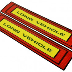 Set sticker reflectorizant pentru camion " LONG VEHICLE " 50 x 10cm