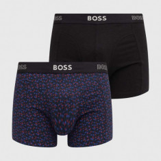 BOSS boxeri 2-pack barbati, culoarea albastru marin