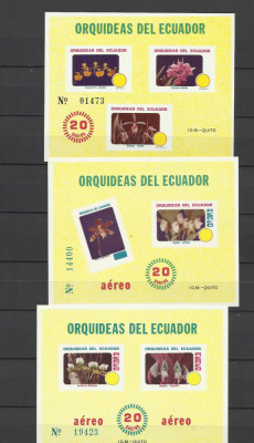 ECUADOR 1980 FLORI ORHIDEE foto