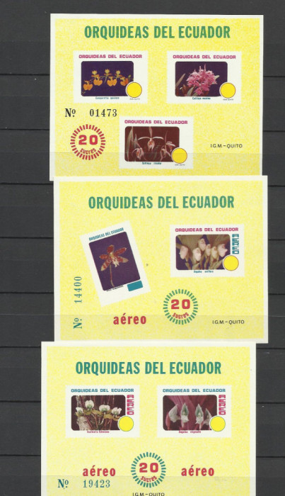 ECUADOR 1980 FLORI ORHIDEE