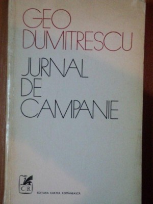 JURNAL DE CAMPANIE de GEO DUMITRESCU foto