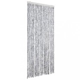 Cumpara ieftin Perdea pentru insecte, alb si gri, 90 x 200 cm, chenille