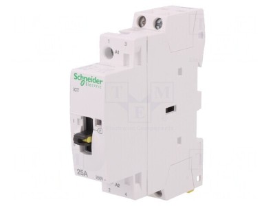 Contactor 2-polar 25A 24VAC NO IP20 foto