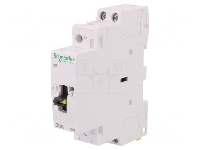 Contactor 2-polar 25A 24VAC NO IP20