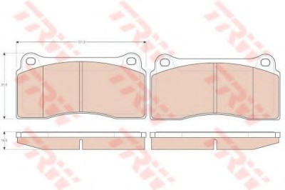 Set placute frana,frana disc JAGUAR XJ (NAW, NBW) (1996 - 2003) TRW GDB1536 foto