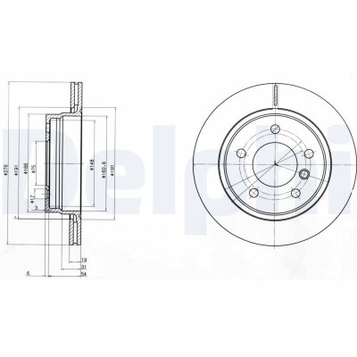 DELPHI BG3041C Disc frana foto