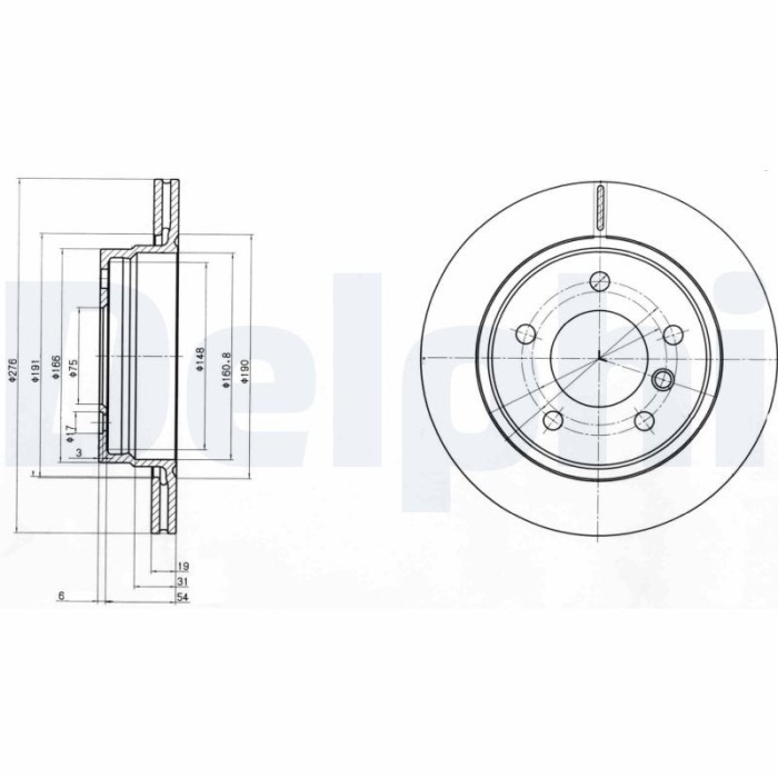 DELPHI BG3041C Disc frana