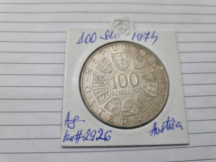 moneda austria 100 sch 1974 j.o. logo ag