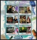 MOZAMBIC 2011 - Arta, pictori evrei / set complet - colita+bloc MNH