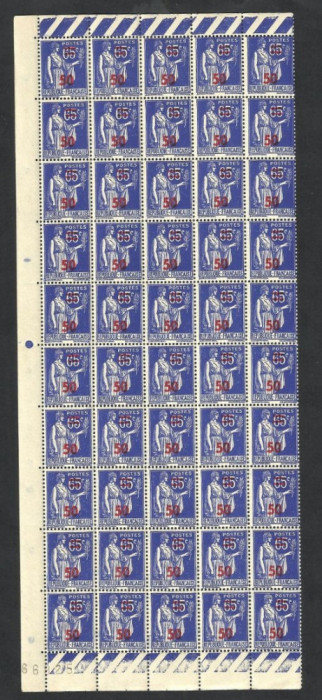 FRANTA 1941 SUPRATIPAR BLOC DE 50 buc. MNH