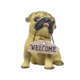 Decoratiune pentru gradina, din rasina, model catel, inaltime 20cm / ZTS 8013