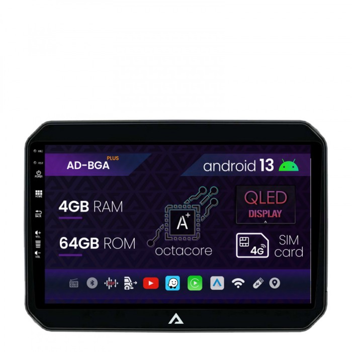 Navigatie Suzuki Ignis (2016+), Android 13, A-Octacore 4GB RAM + 64GB ROM, 9 Inch - AD-BGA9004+AD-BGRKIT308