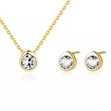 Cumpara ieftin Set argint de bijuterii fine geometrice placate pentru femei SET400A, Argintboutique