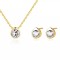 Set argint de bijuterii fine geometrice placate pentru femei SET400A