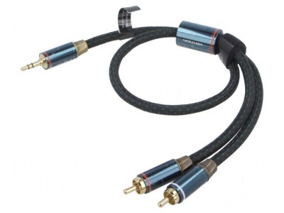 Cablu Jack 3,5mm RCA x2 1m foto
