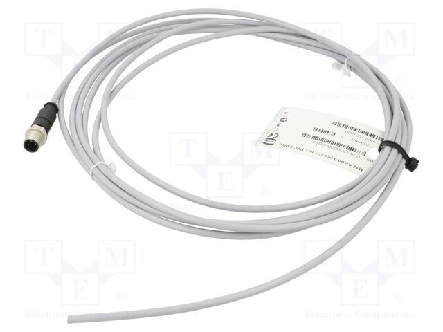 Conector M12 tată 3 pini drept cu cablu 5m HARTING PVC DeviceNet / CANopen