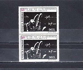 M1 TX6 4 - 1995 - 50 de ani de la eliberarea lagarelor naziste pereche de doua foto