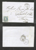 France 1869 Postal History Rare Cover + Content TOULOUSE DB.336